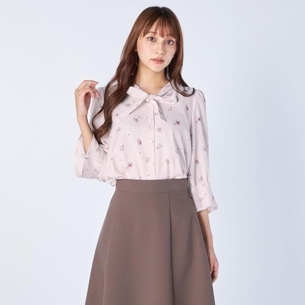 Amazon | [レッセパッセ] ハートプリントブラウス アイボリー 38